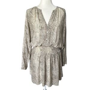 Rails cream & black snake skin mini dress party summer vacation party size M